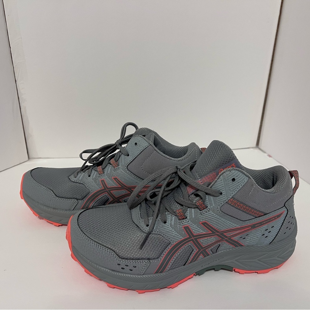 Asics Gray and Pink Athletic Shoes